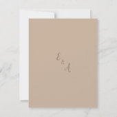 Elegant Beige Floral Wedding RSPV card 出欠カード (裏面)