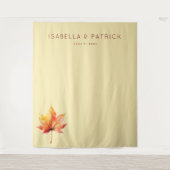 Elegant Beige Maple Leaf タペストリー (正面)