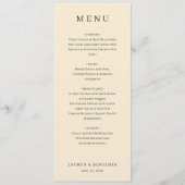 Elegant Beige Menu Template メニュー (正面)