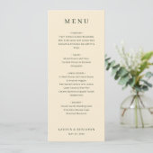 Elegant Beige Menu Template メニュー (スタンド正面)