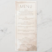 Elegant Beige Menu Template メニュー (正面)
