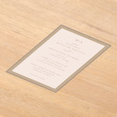 Elegant Beige Minimalist Calligraphy アクリル招待状 (レイダウン)