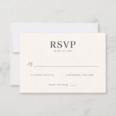 Elegant Beige Minimalist RSVP (正面)