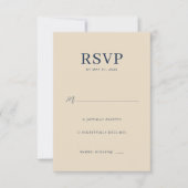 Elegant Beige Minimalist RSVP (正面)