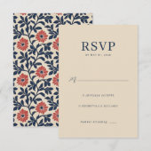 Elegant Beige Minimalist RSVP (正面/裏面)