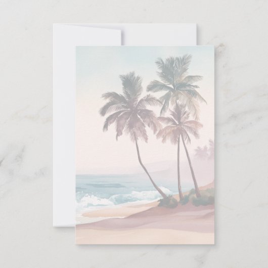 Elegant Beige Minimalist RSVP (裏面)