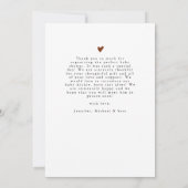 Elegant Beige Modern 4 Photo Collage Baby Shower サンキューカード (裏面)