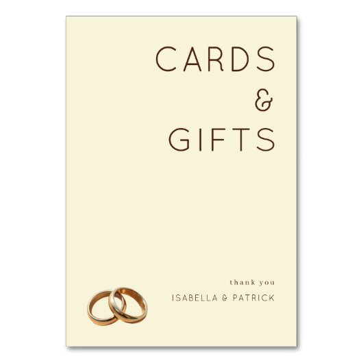 Elegant Beige Rings テーブルナンバー (正面)