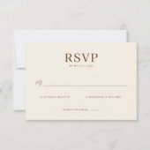 Elegant Beige RSVP Card (正面)