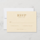 Elegant Beige RSVP Card (正面)