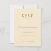 Elegant Beige RSVP Card (正面)