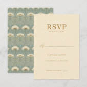 Elegant Beige RSVP Card (正面/裏面)