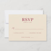 Elegant Beige RSVP Card (正面)