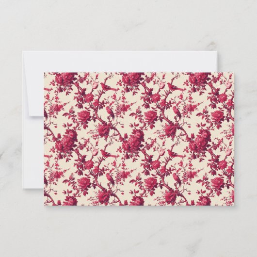 Elegant Beige RSVP Card (裏面)