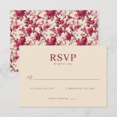 Elegant Beige RSVP Card (正面/裏面)