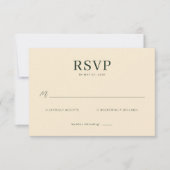 Elegant Beige RSVP Card (正面)