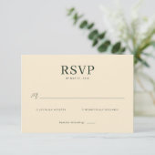 Elegant Beige RSVP Card (スタンド正面)