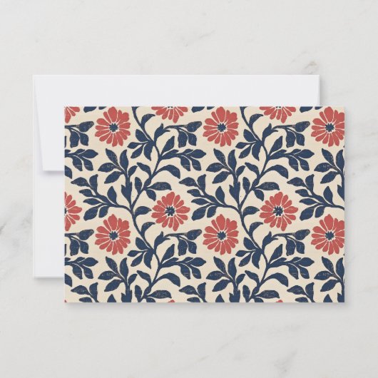 Elegant Beige RSVP Card (裏面)