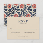 Elegant Beige RSVP Card (正面/裏面)