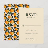 Elegant Beige RSVP Card (正面/裏面)