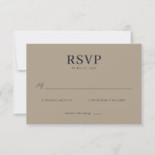 Elegant Beige RSVP Card (正面)