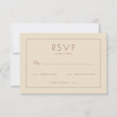 Elegant Beige RSVP Card (正面)