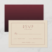 Elegant Beige RSVP Card (正面/裏面)