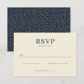 Elegant Beige RSVP Card (正面/裏面)