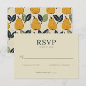 Elegant Beige RSVP Card (正面/裏面)