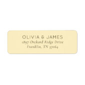 Elegant Beige Typographic ラベル (正面)