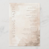 Elegant Beige Watercolor Ceremony Schedule プログラム (裏面)