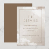 Elegant Beige Watercolor Clouds エンクロージャーカード (正面/裏面)
