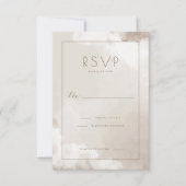 Elegant Beige Watercolor RSVP (正面)