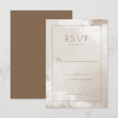 Elegant Beige Watercolor RSVP (正面/裏面)