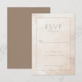 Elegant Beige Watercolor RSVP (正面/裏面)