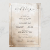 Elegant Beige Wedding Ceremony Program プログラム (裏面)