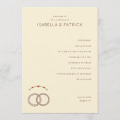 Elegant Beige Wedding Rings プログラム (正面)