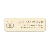 Elegant Beige Wedding Rings ラベル (正面)