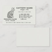 Elegant Bengal Cat Cattery Customizable  名刺 (正面/裏面)