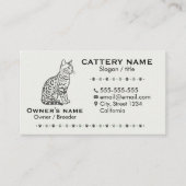 Elegant Bengal Cat Cattery Customizable  名刺 (正面)