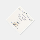 Elegant Berry First Blueberry Birthday Party スタンダードカクテルナプキン (角)