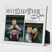 Elegant Best Dad Ever 父の日フォト フォトプラーク (側面)
