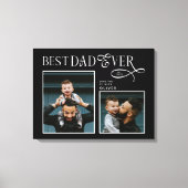 Elegant Best Dad Ever 2 Photos Fathers Day Gifts キャンバスプリント (正面)