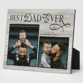 Elegant Best Dad Ever Fathers Day Photo  フォトプラーク (側面)