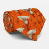 Elegant Best Man Calla Lilies ネクタイ (ロール)