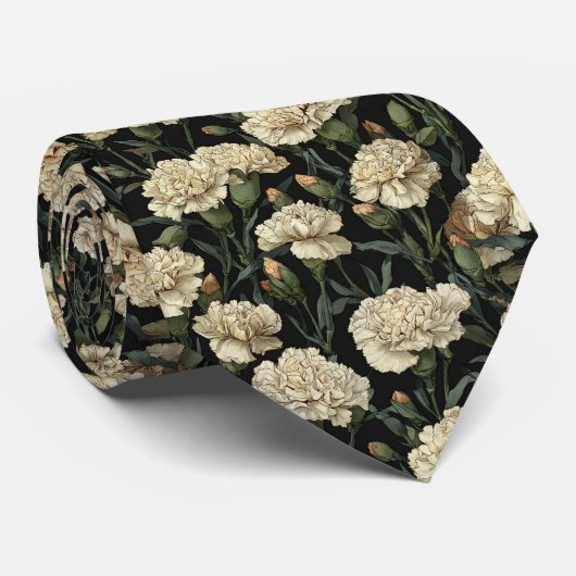 Elegant Best Man Carnation Floral ネクタイ (ロール)