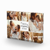 Elegant Best Mom Ever Typography Cute Photo Block フォトブロック (右)