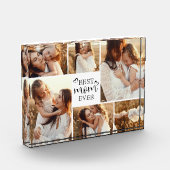 Elegant Best Mom Ever Typography Cute Photo Block フォトブロック (左)