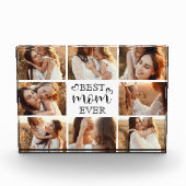 Elegant Best Mom Ever Typography Cute Photo Block フォトブロック (正面)