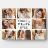 Elegant Best Mom Ever Typography Cute Photo Gift フォトプラーク (正面)